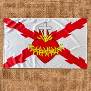 Bandera Sagrado Corazón Cruz de Borgoña