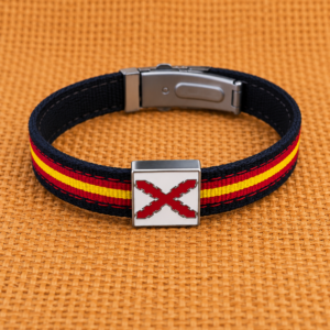 Pulsera Cruz de Borgoña con Bandera de España